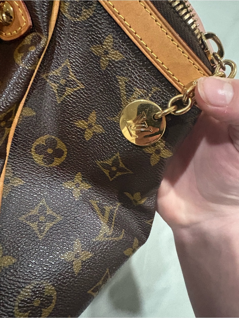 Louis Vuitton Monogram Satchel with Tan Trim - Picture 5 of 7